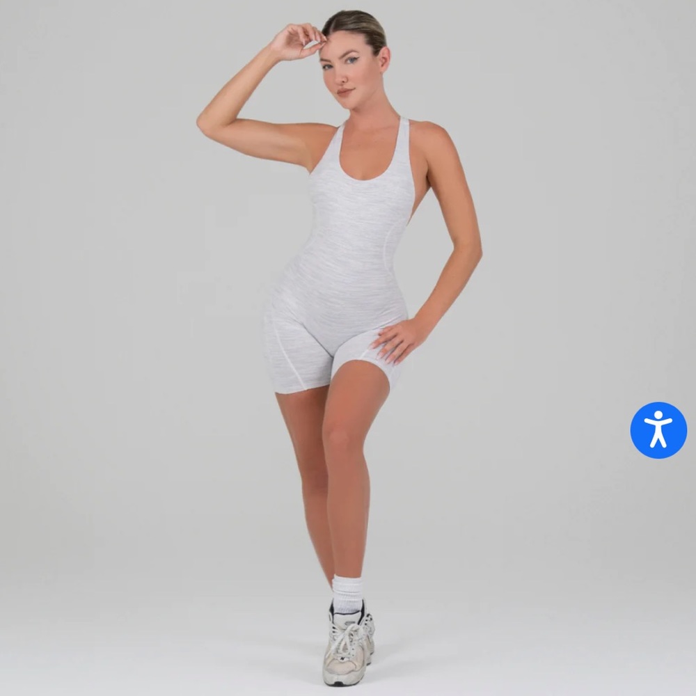 Davis active xs/s Tank Romper Grey